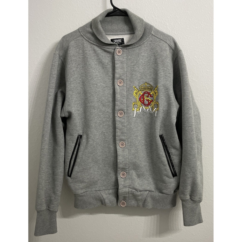 Crooks And Castles Varsity Jacket Button Up Size Small
